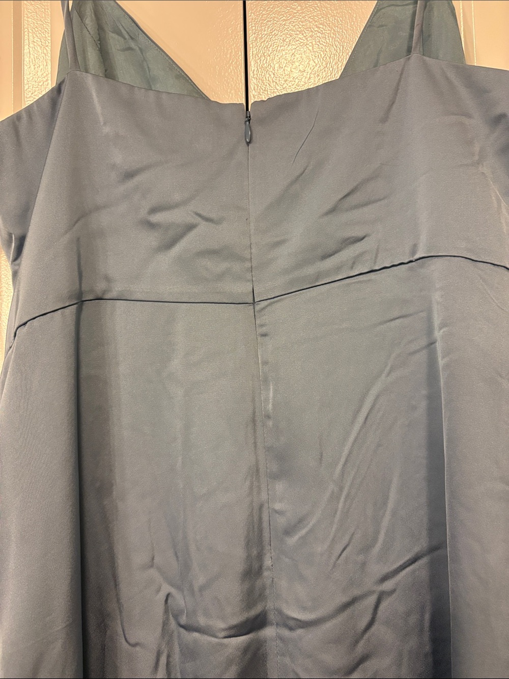 Jill Stuart Dusty Blue Satin Slip Midi Dress - Picture 5 of 5